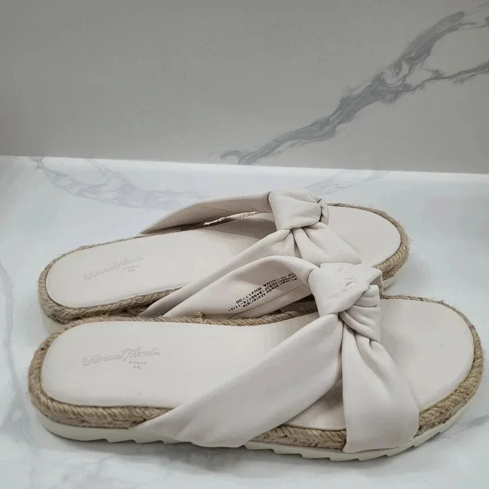 Universal Thread Off White Dena Knotted Espadrille
